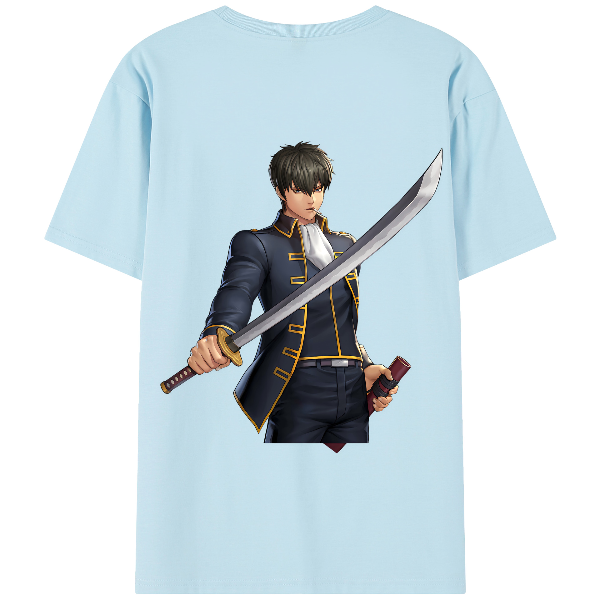 （画像用） ぎんたま 坂田銀時（さかたぎんとき） 神楽 志村新八（しむら しんぱち） GINTAMA Sakata Gintoki Kagura Shimura Shinpachi 綿100％半袖Tシャツ（背面プリント）